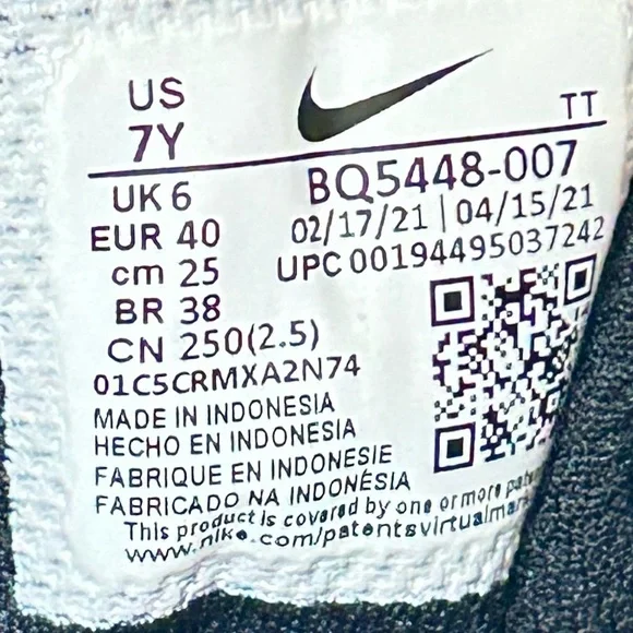 Nike Big Kids Court Borough Low 2 Black Leather Athletic Sneakers Shoes SZ 7Y - Picture 11 of 11